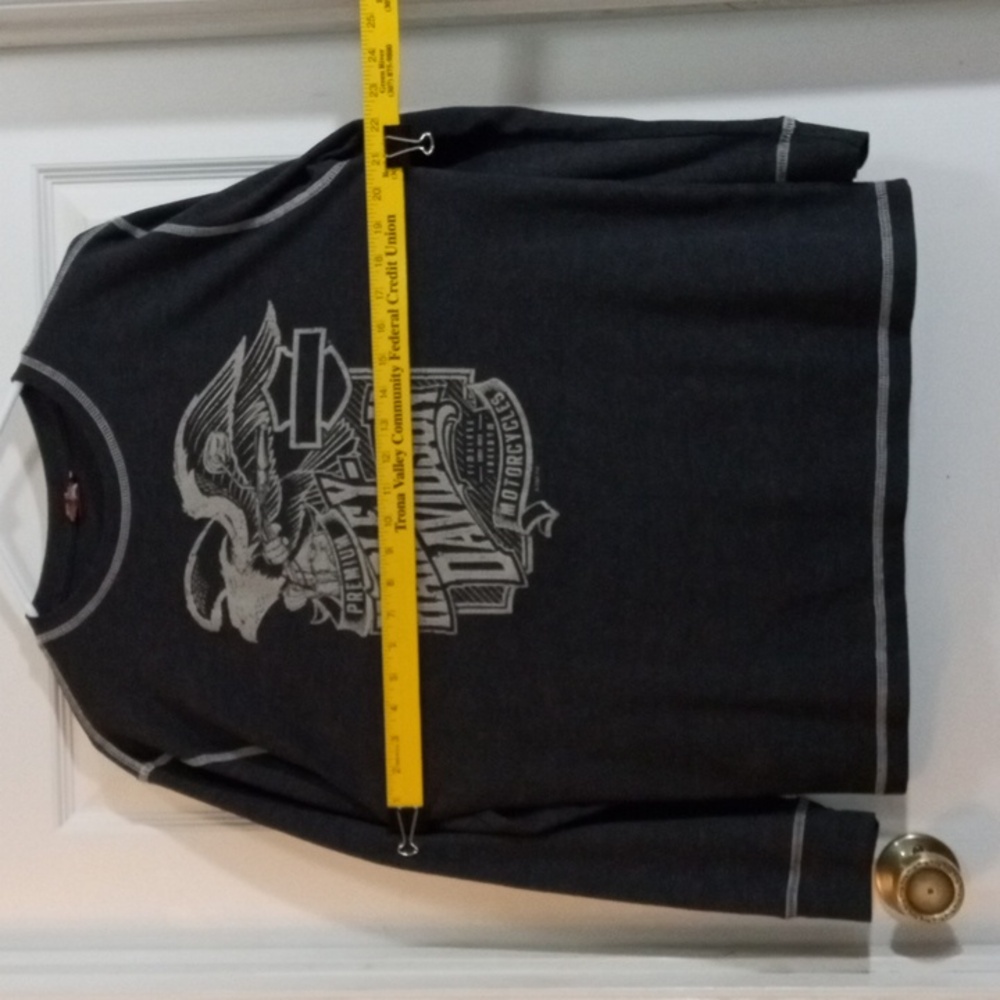 Harley-Davidson Gray Long Sleeve Eagle Tee Men’s Large - Picture 5 of 6